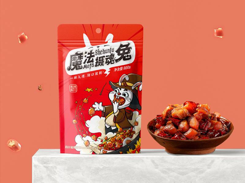 魔法兔冷吃兔包装设计